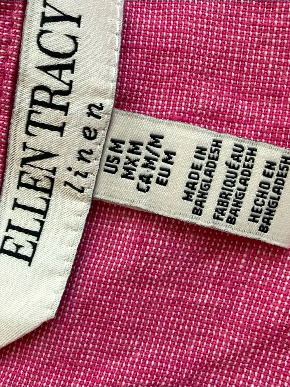Ellen Tracy Hot Pink Zip-Front Linen-Blend Tunic - Picture 4 of 12